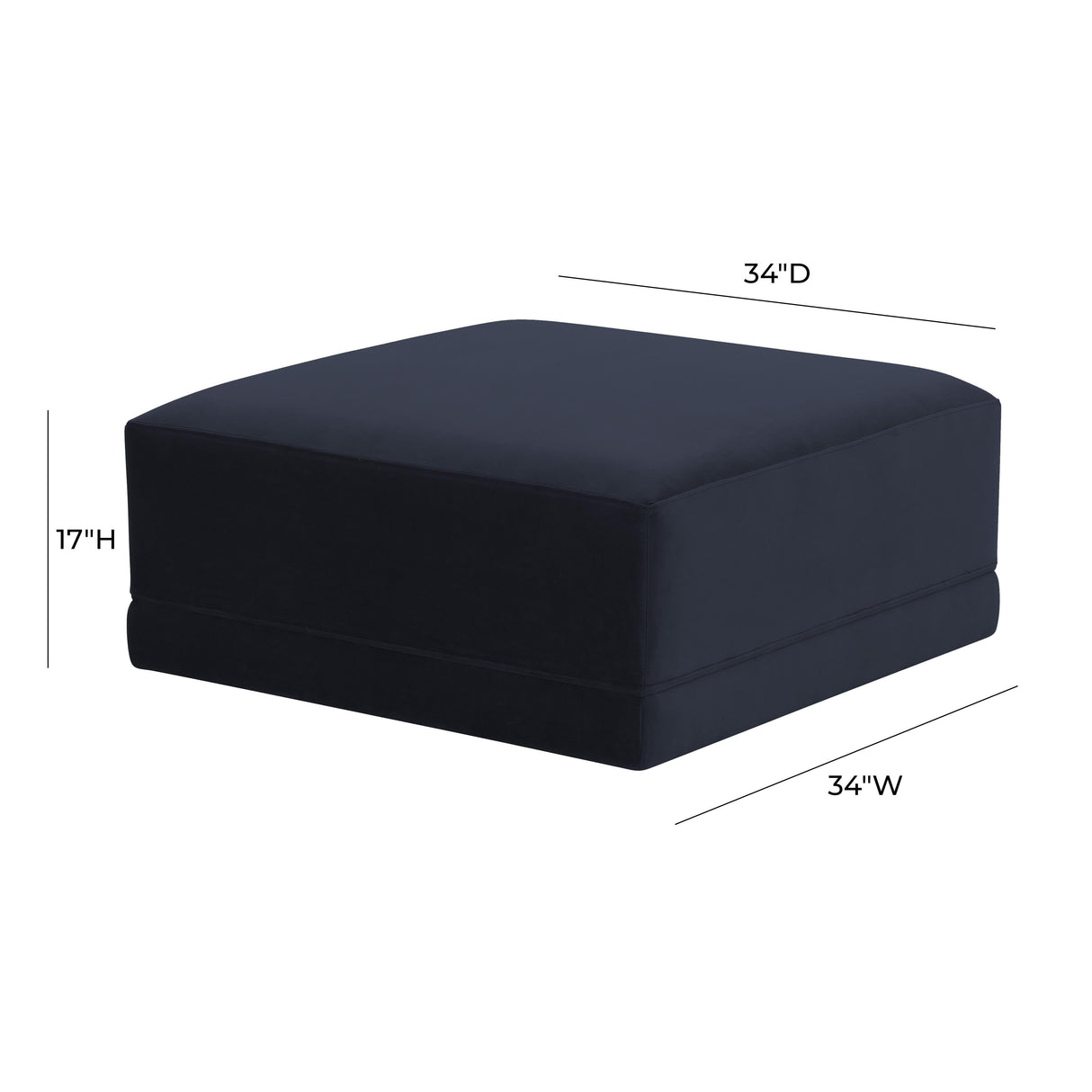 Willow Velvet Modular Ottoman
