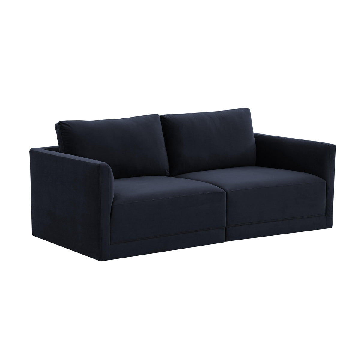 Willow 74" Velvet Modular Loveseat