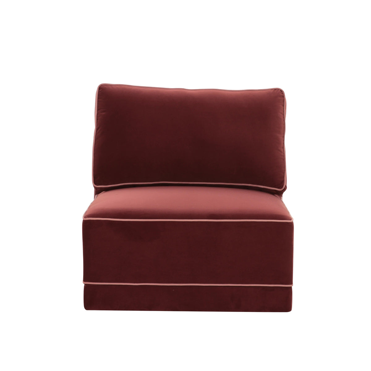Willow Performance Velvet Modular Armless Chair - View 17