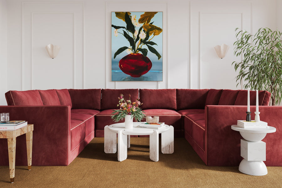Willow 8-Piece Velvet Modular Large U Sectional