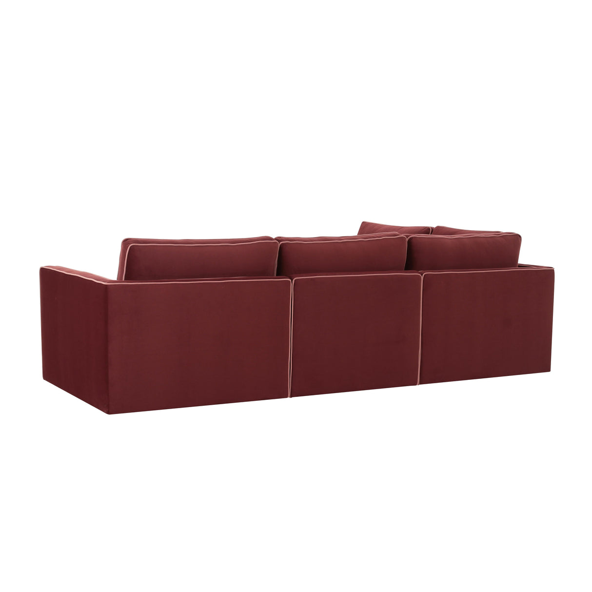 Willow 5-Piece Velvet Modular Left Facing Sectional