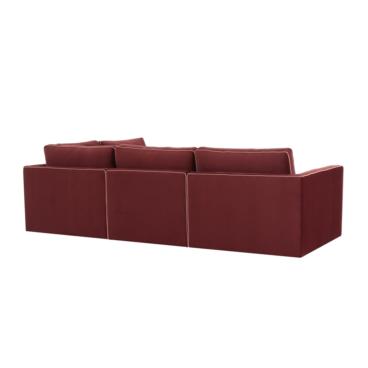 Willow 5-Piece Velvet Modular Right Facing Sectional
