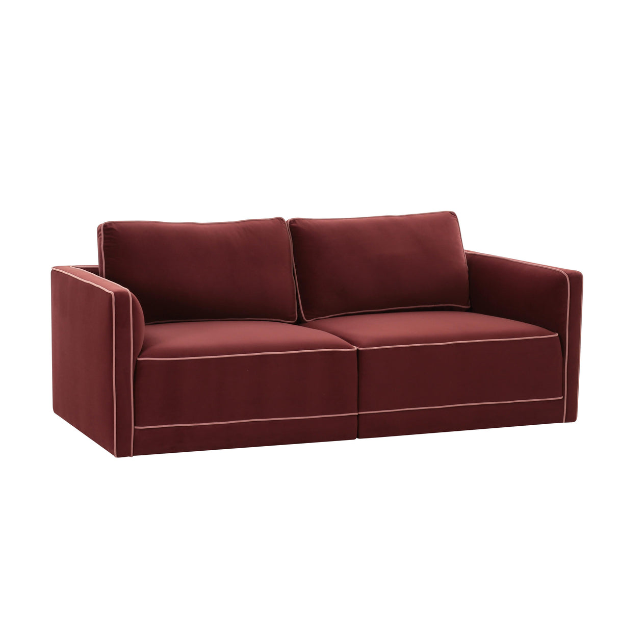 Willow 74" Velvet Modular Loveseat