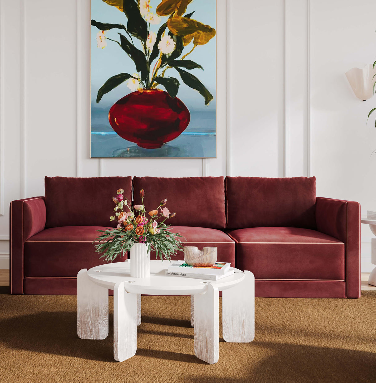 Willow 105" Velvet Modular Sofa