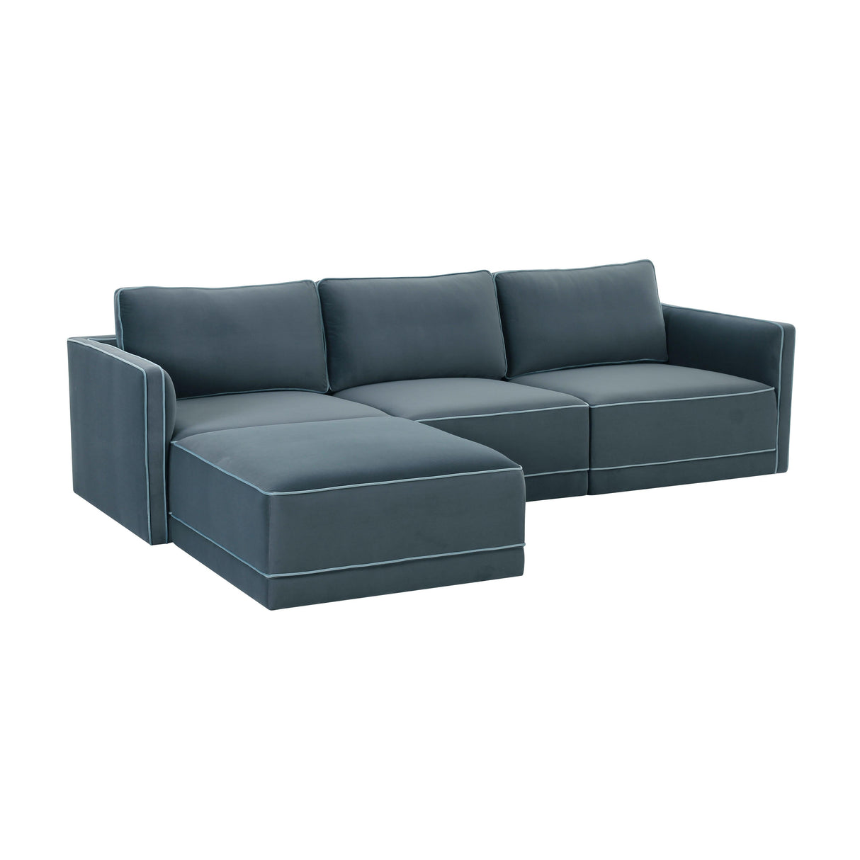 Willow 4-Piece Velvet Modular Sectional