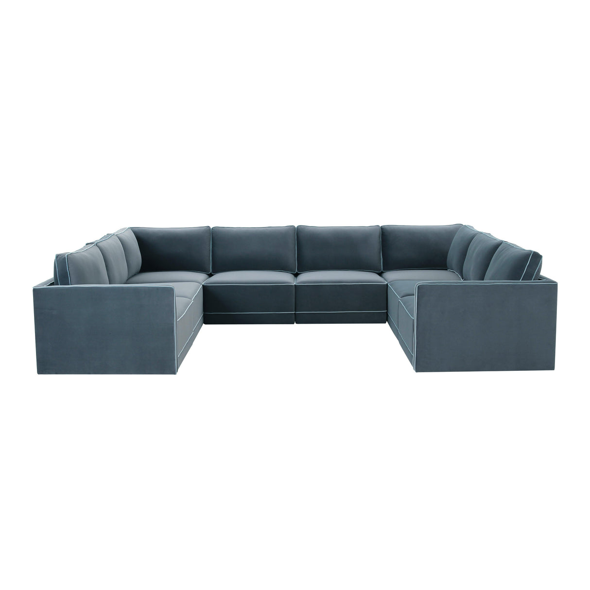 Willow 8-Piece Velvet Modular Large U Sectional