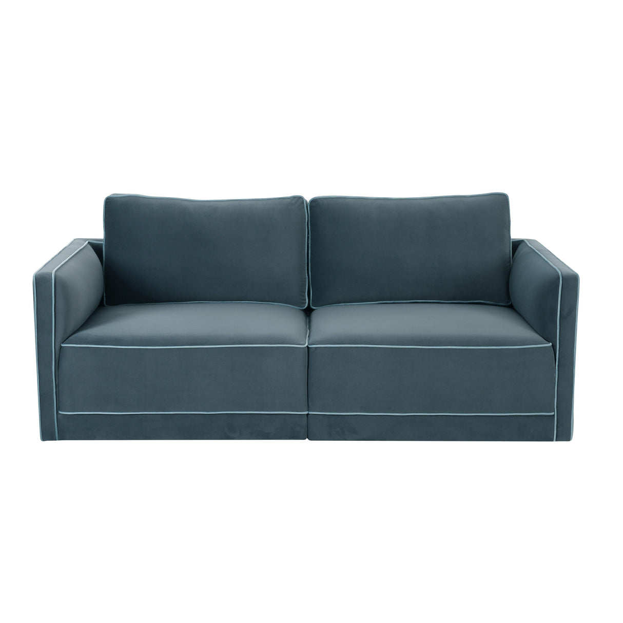 Willow 74" Velvet Modular Loveseat