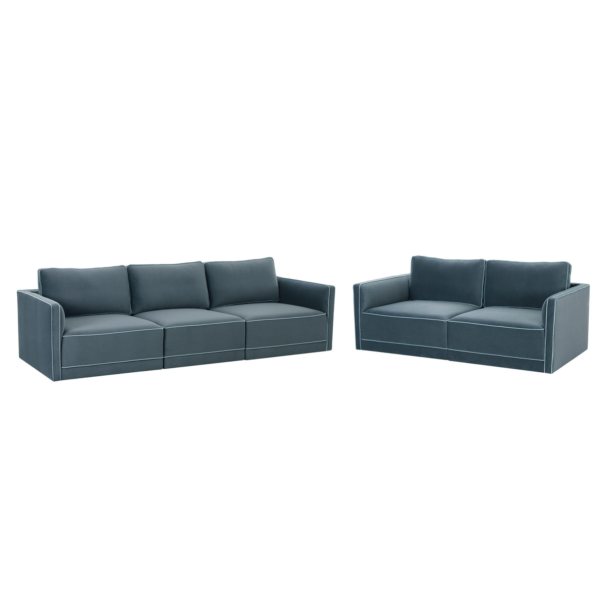 Willow 105" Velvet Modular Sofa