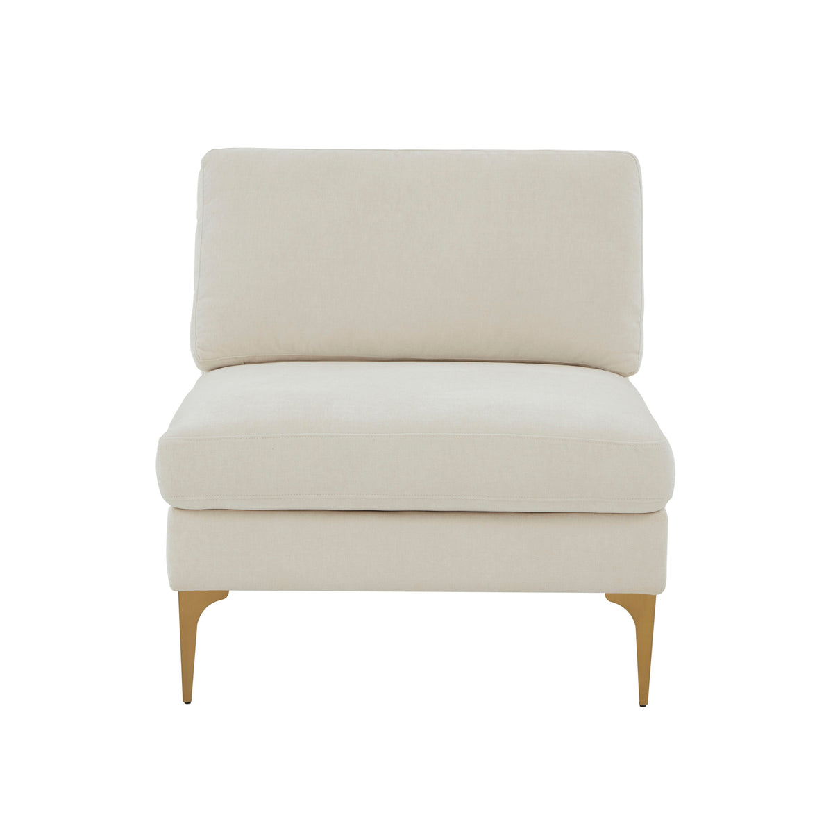 Serena Performance Velvet Modular Armless Chair - View 2