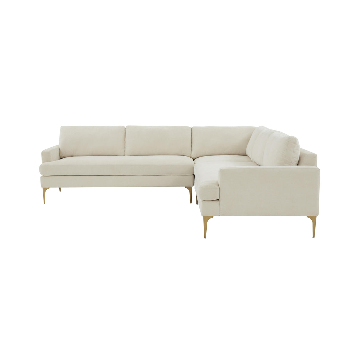 Serena 3-Piece Velvet L-Sectional