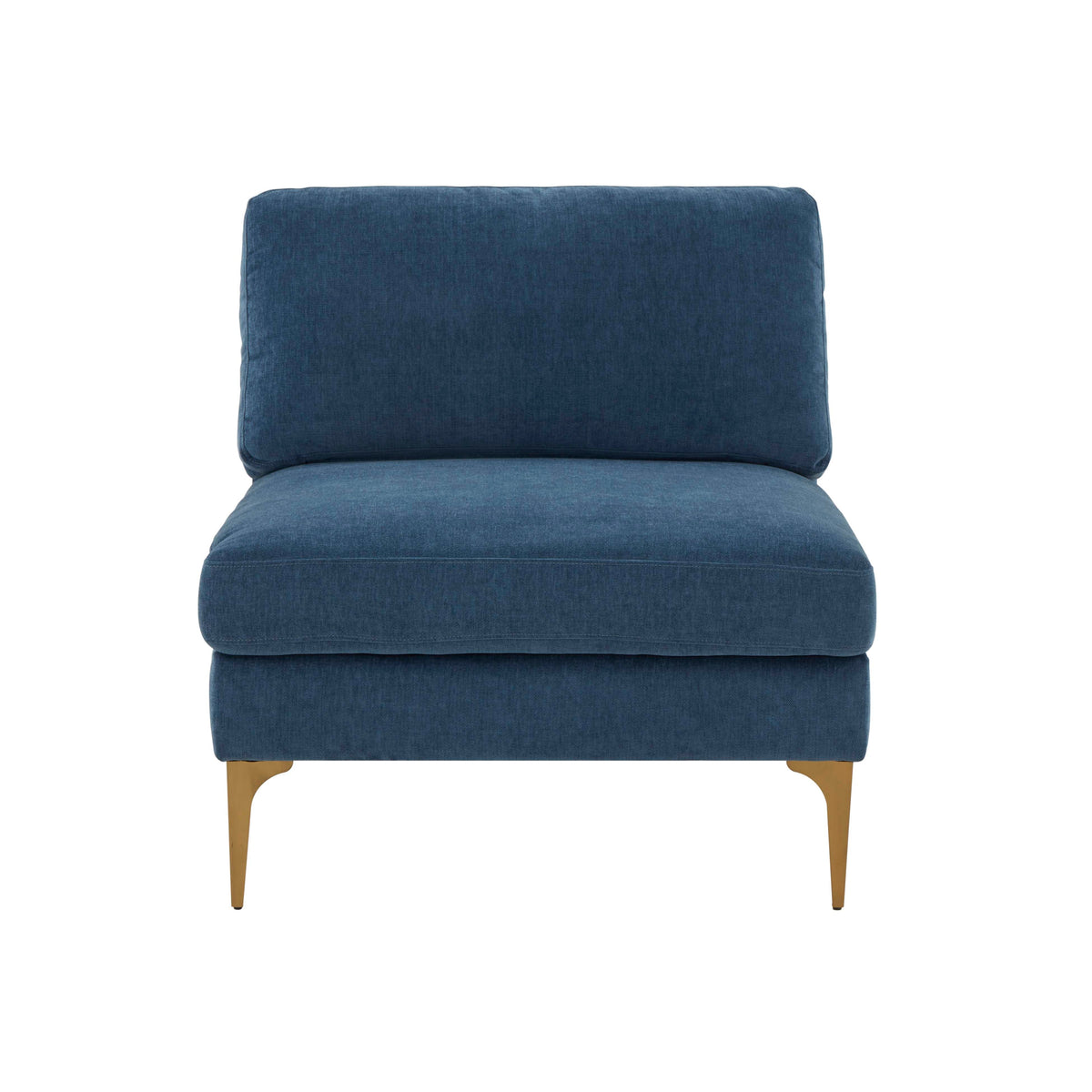 Serena Performance Velvet Modular Armless Chair - View 6