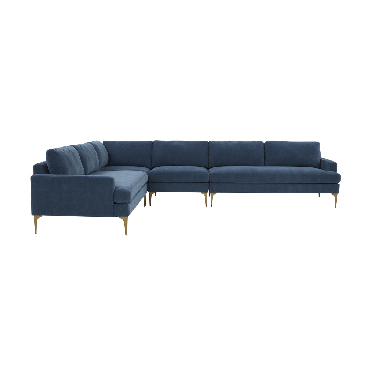 Serena 4-Piece Velvet Large L-Sectional