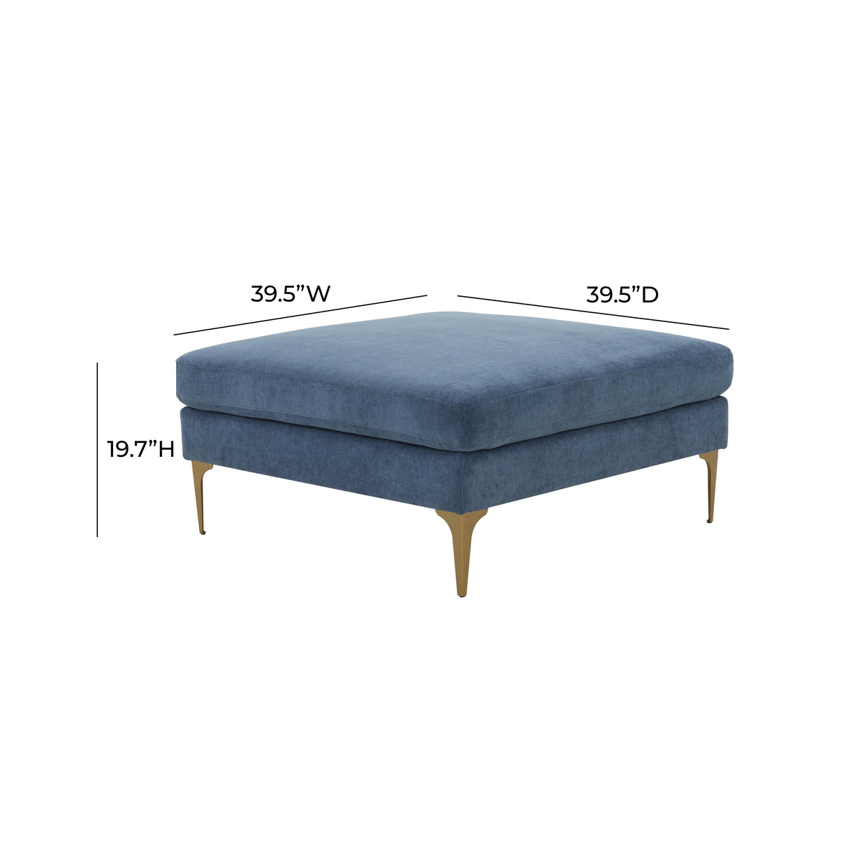 Serena Velvet Ottoman