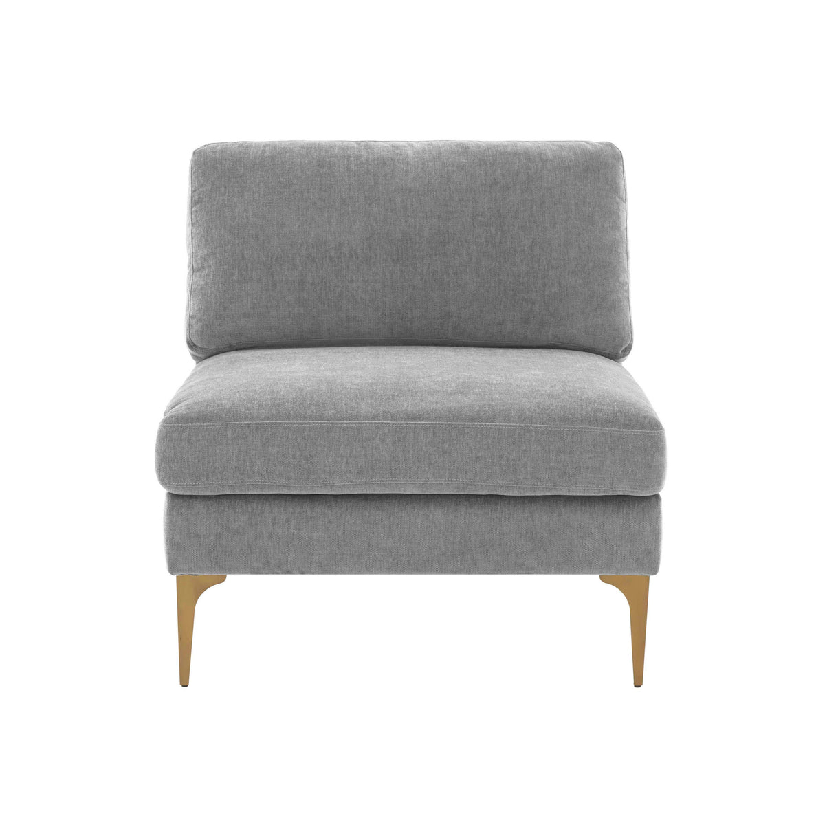 Serena Performance Velvet Modular Armless Chair - View 12