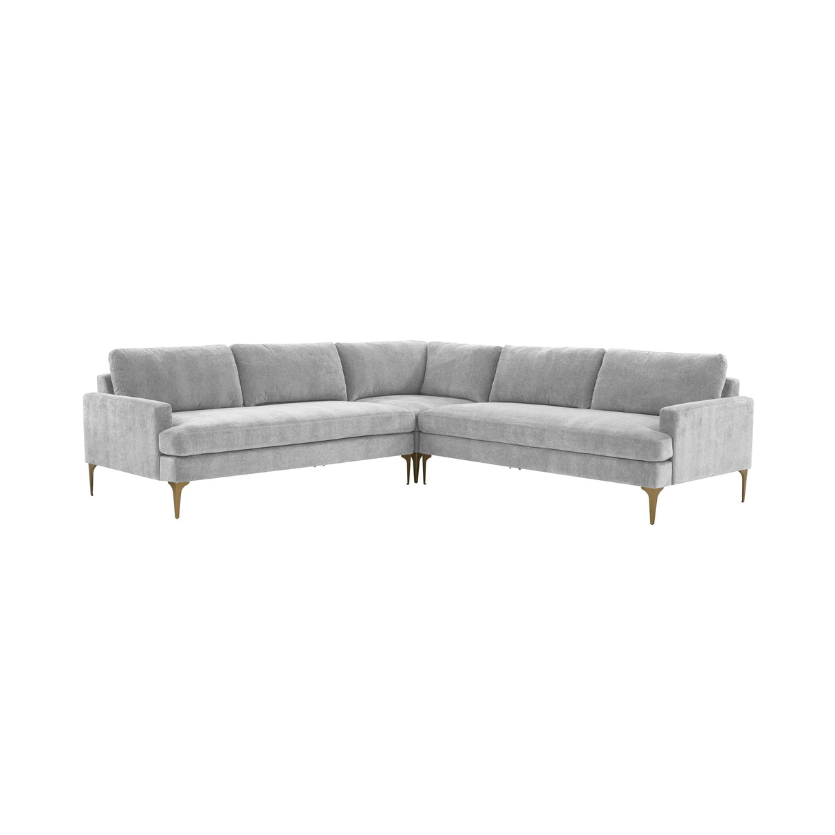 Serena 3-Piece Velvet L-Sectional