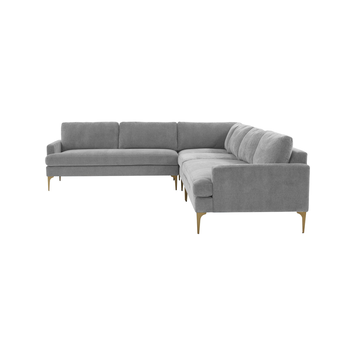 Serena 4-Piece Velvet Large L-Sectional