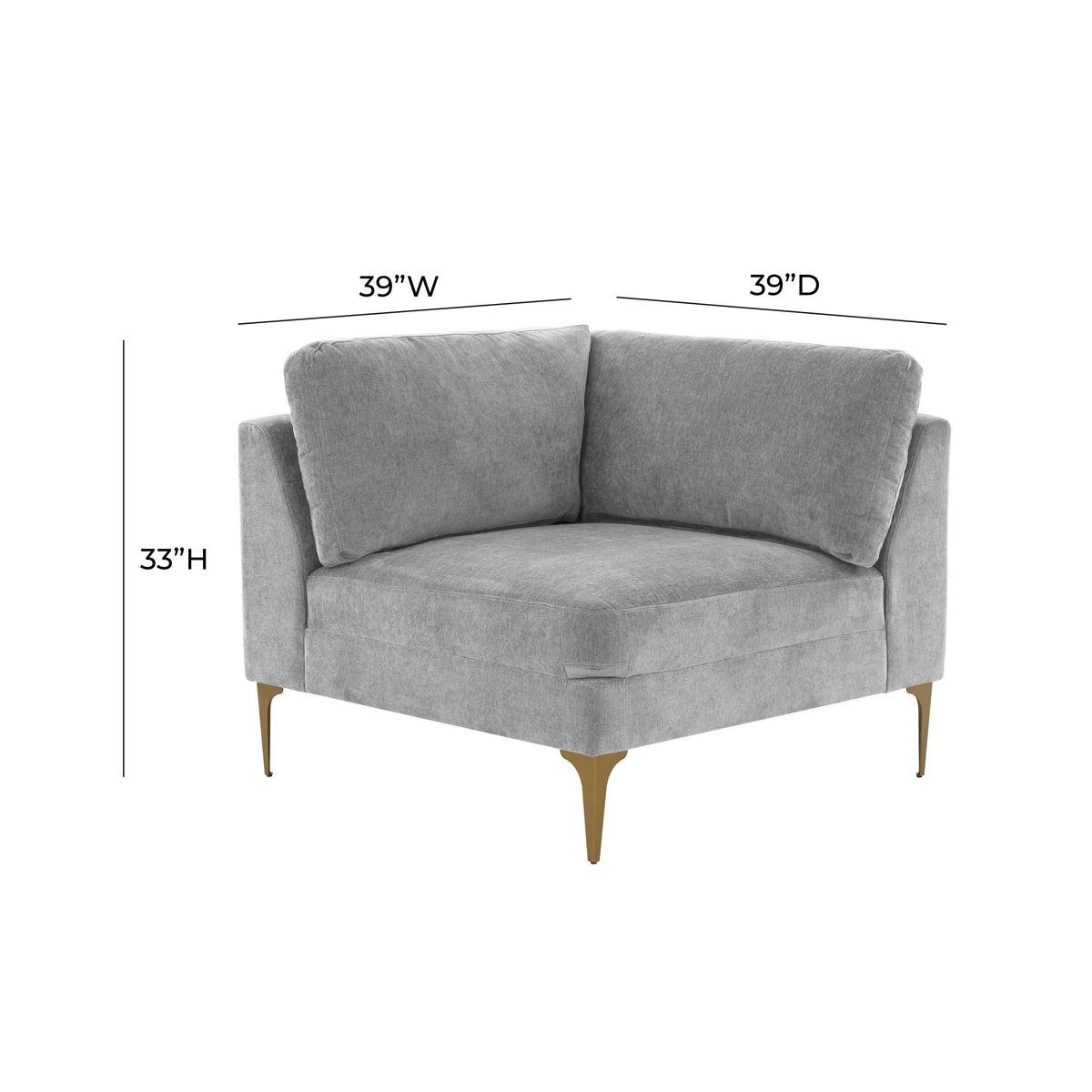 Serena Performance Velvet Modular Corner Seat - View 14