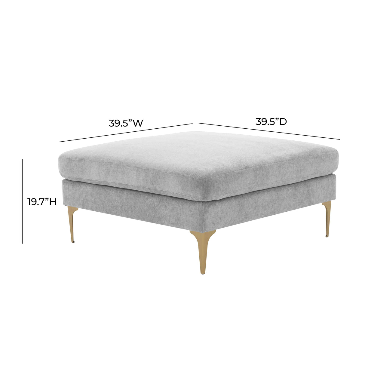 Serena Velvet Ottoman