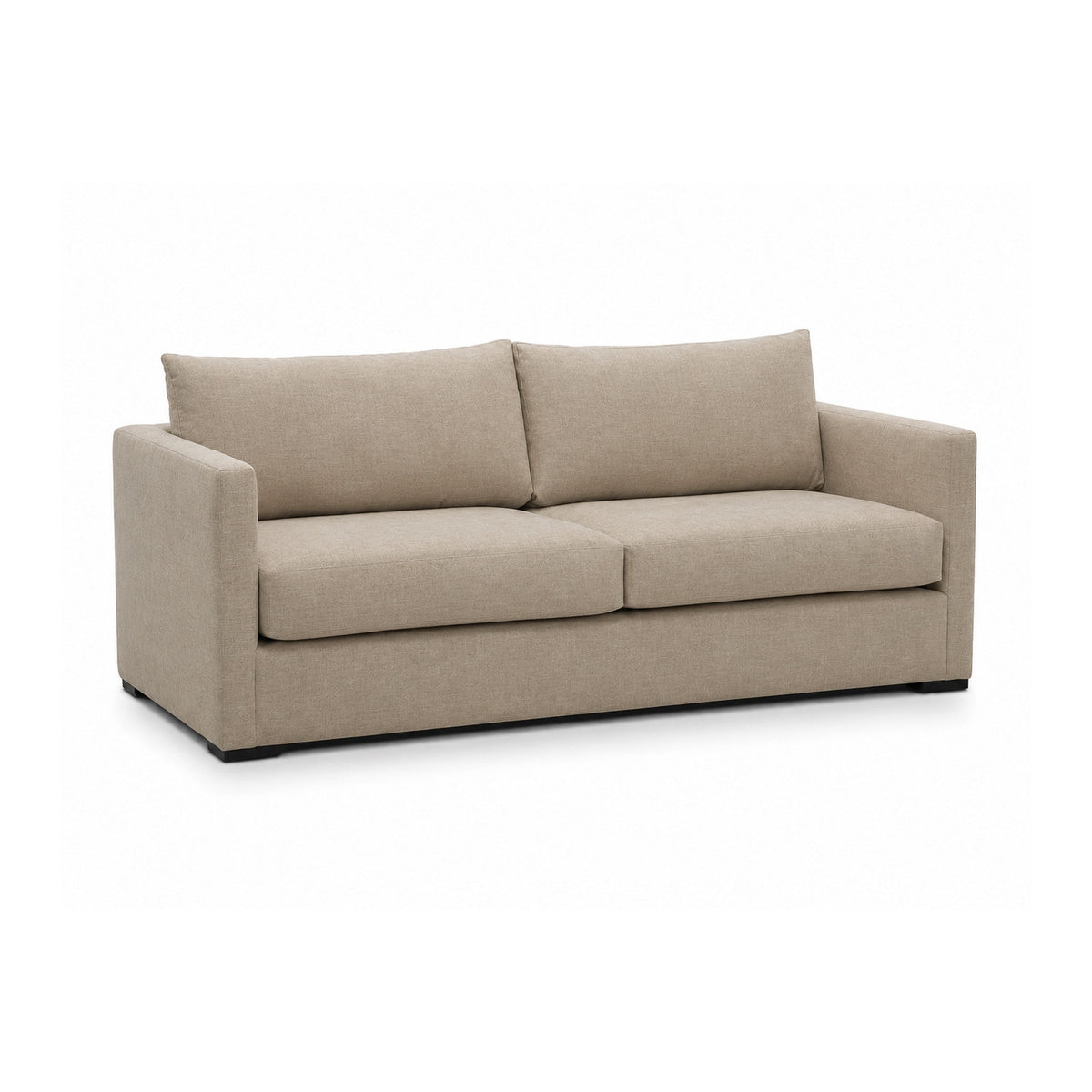 Portsmouth 85 Inch Sofa brown variant angled view in styled lounge interior