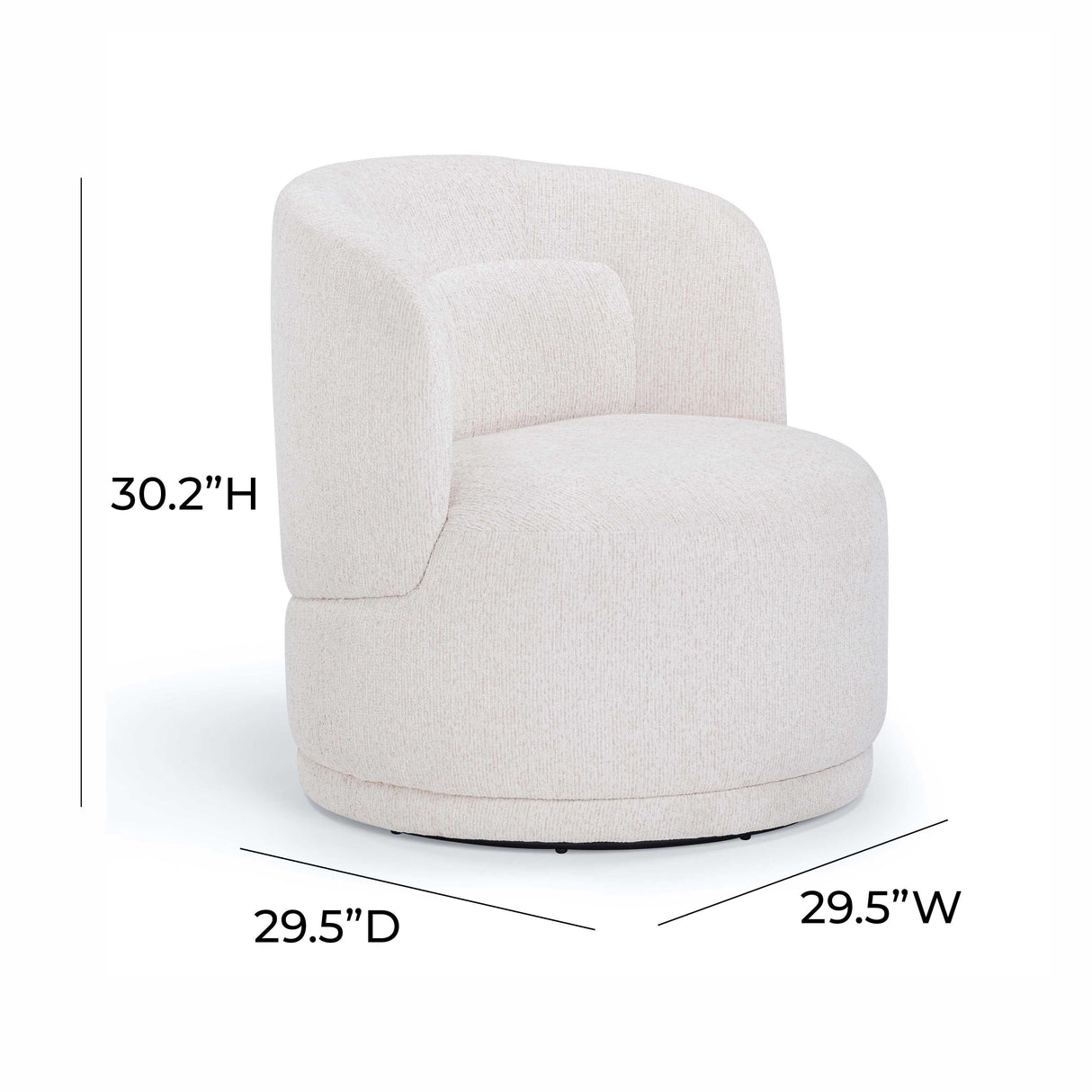 Massa Textured Fabric Swivel Accent Chair