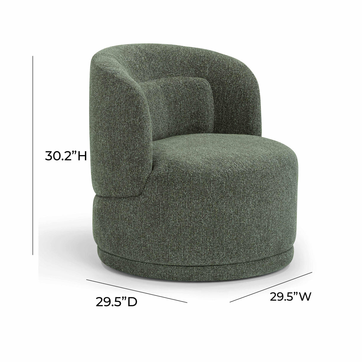 Massa Textured Fabric Swivel Accent Chair