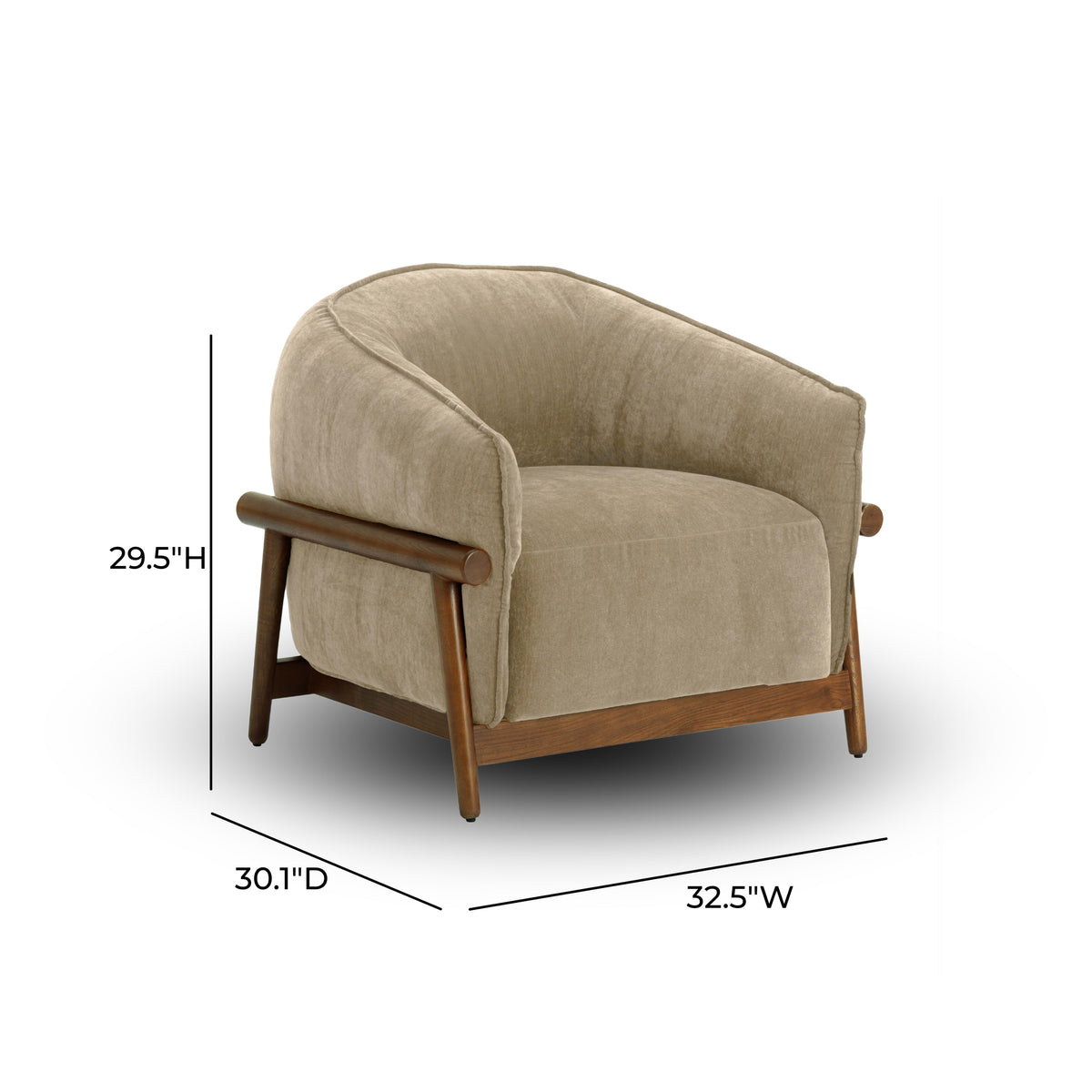Piedmont Upcycled Contract-Grade Chenille Accent Chair - View 14