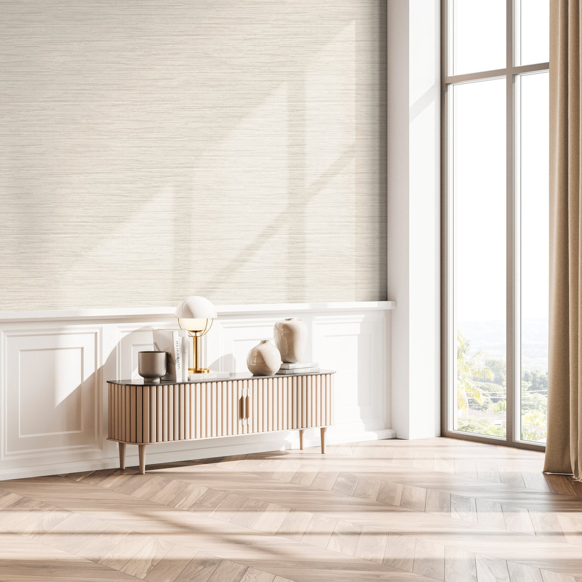 Galerie Style Sisters Grasscloth Natural Wallpaper