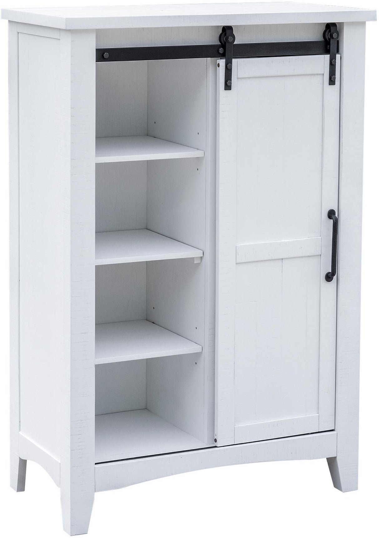 Stockton Vintage White Bedroom Set with Bed, Dresser, Mirror & Chest