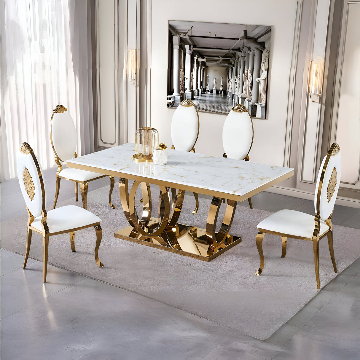 Tamara Dining Set (Table with 5 Chairs)