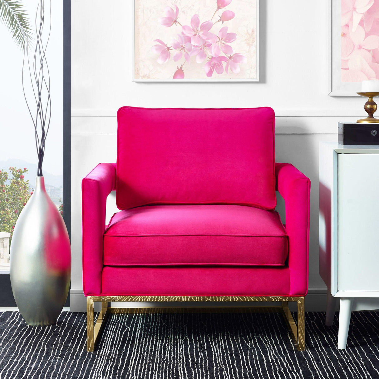 Avery Velvet Accent Chair