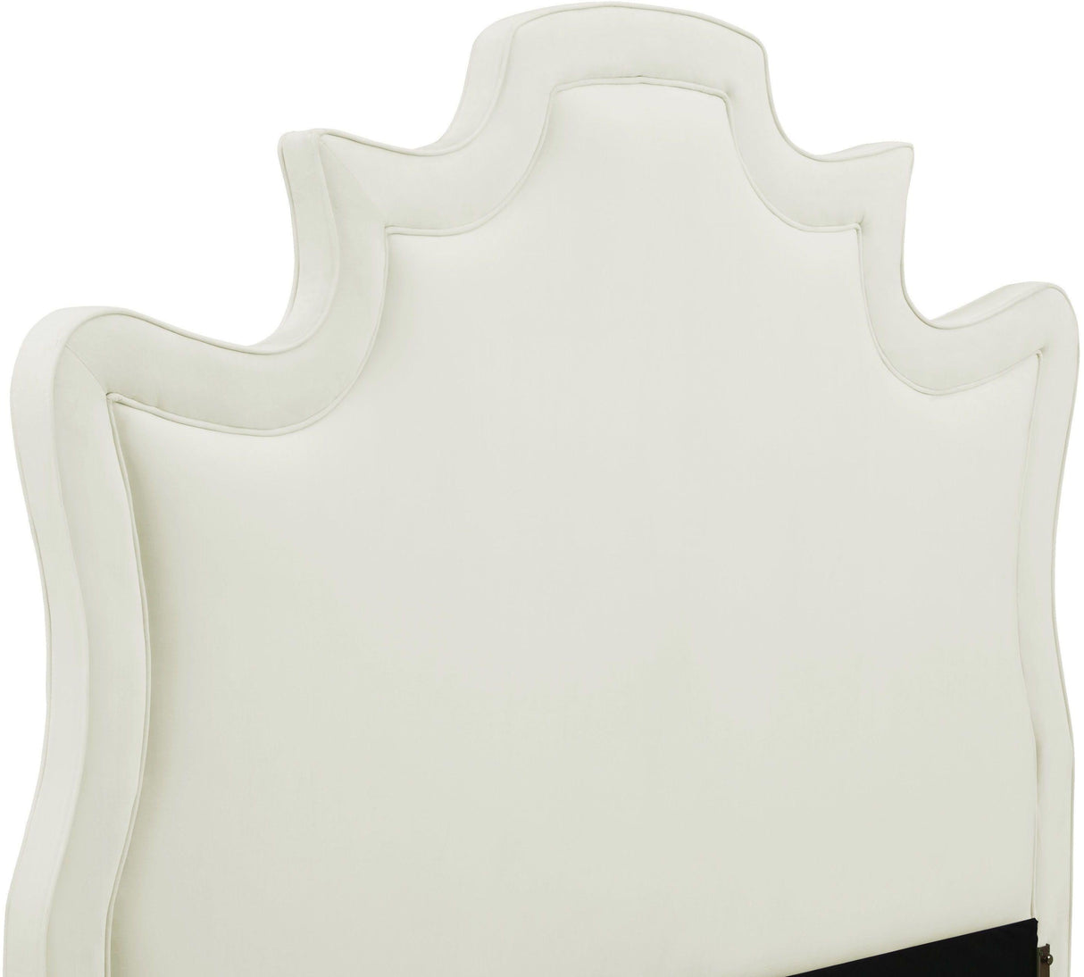 Serenity Cream Velvet Bed