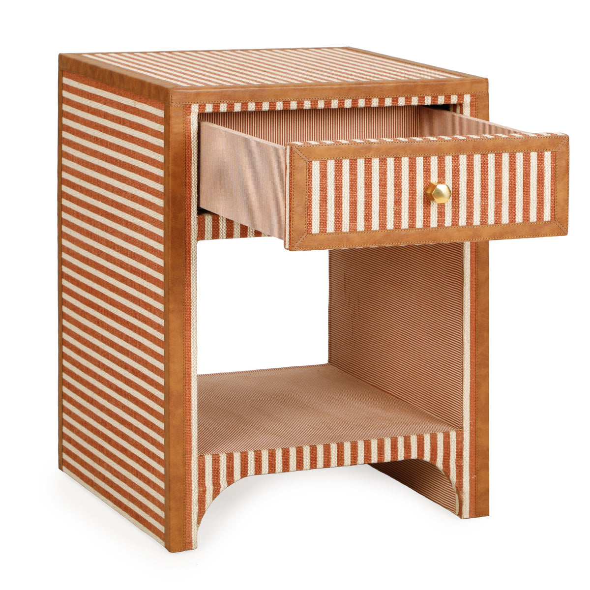 Kora 18" Cotton Jute 1-Drawer Contract-Grade Nightstand - View 20