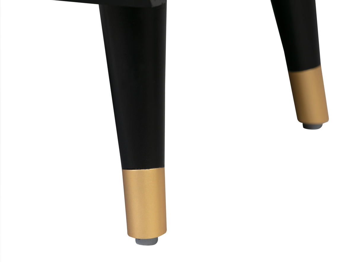 Christine 27" Black 2-Drawer Nightstand