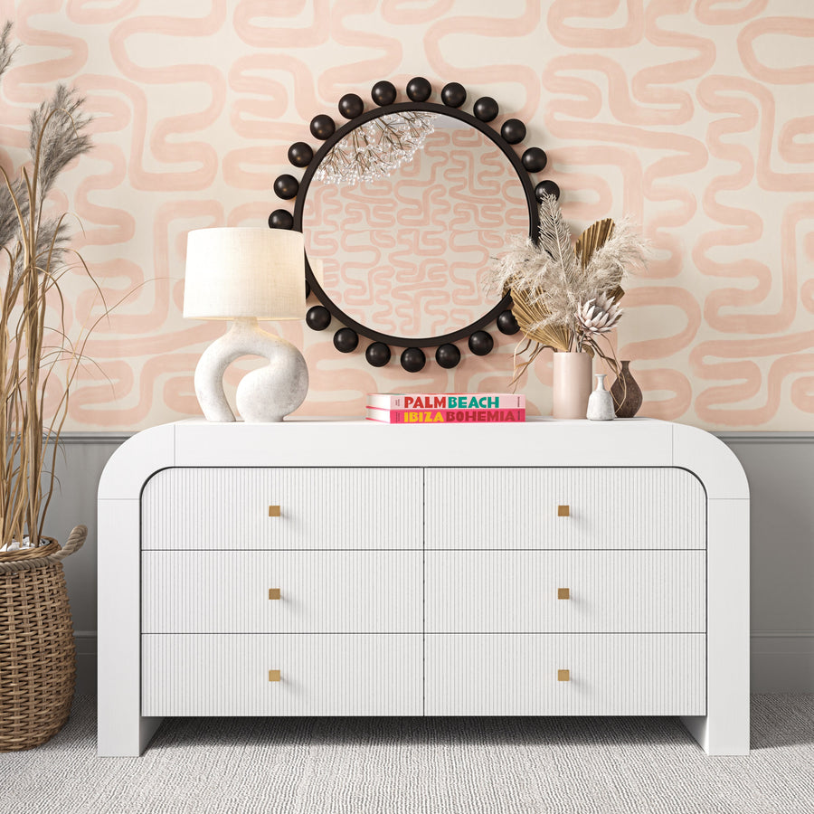 Hump 62" Arched 6-Drawer Dresser