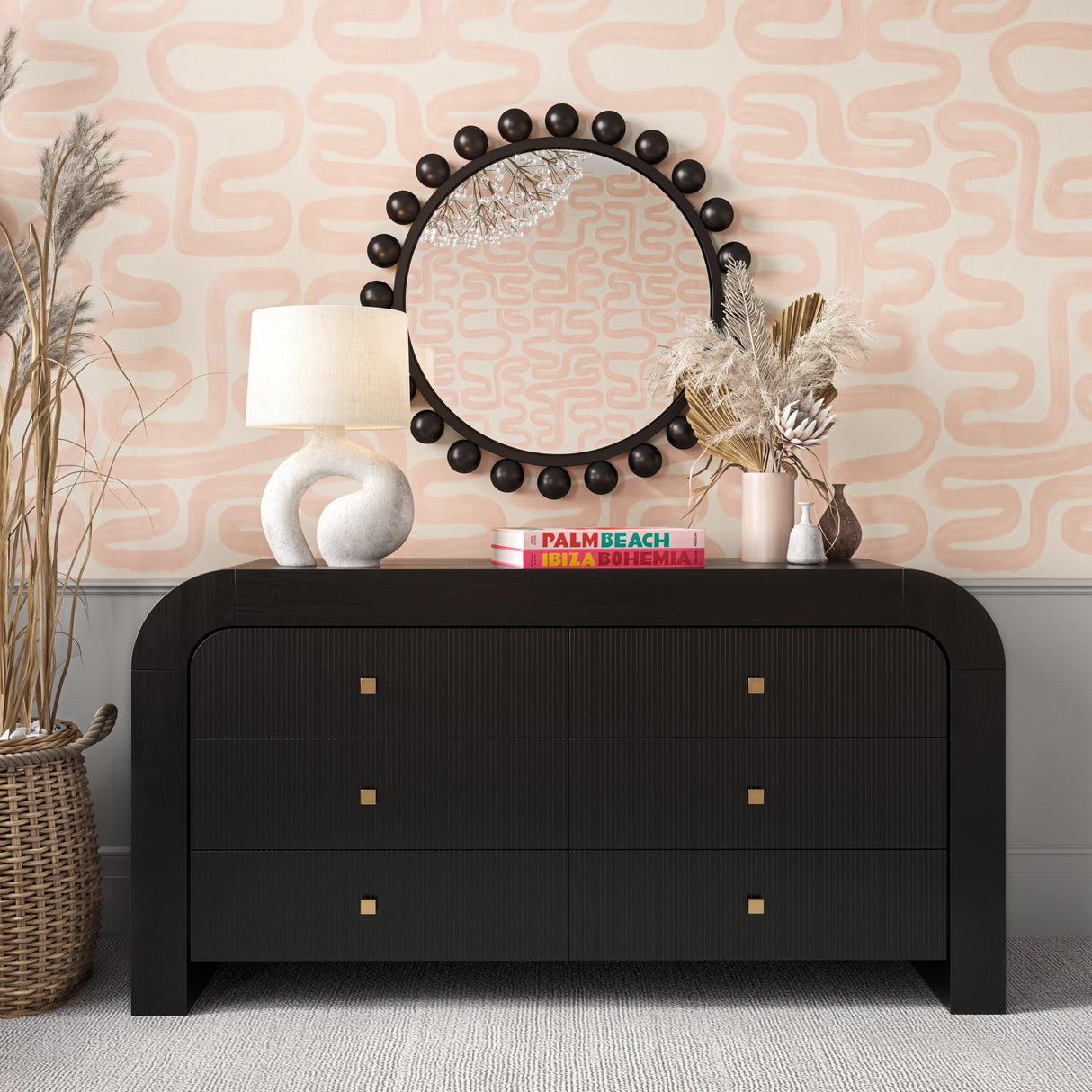 Hump 62" Arched 6-Drawer Dresser