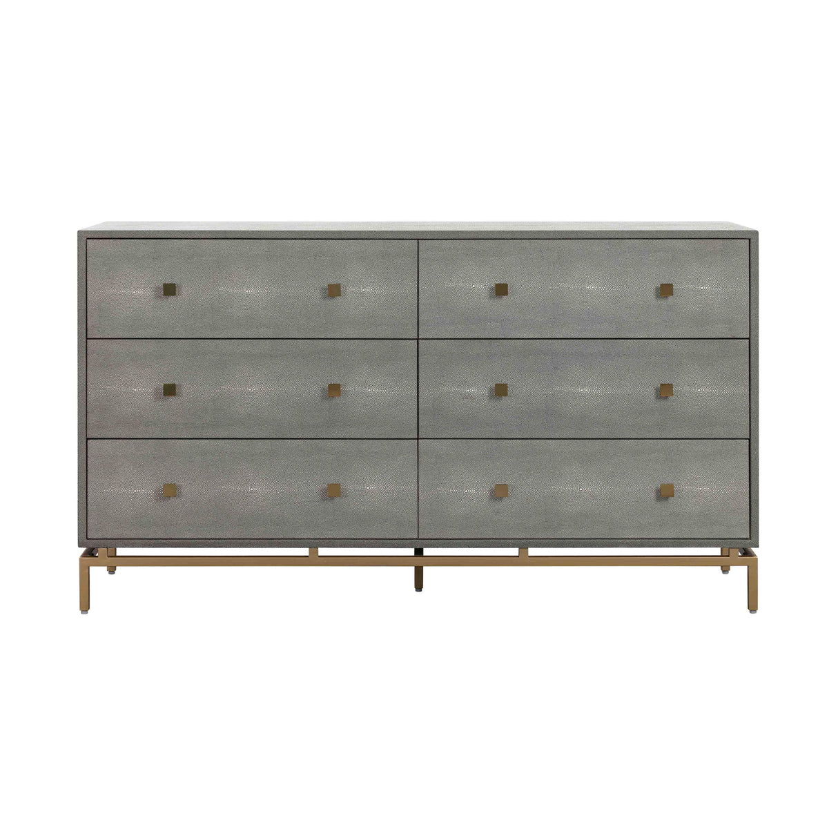 Pesce 57" Shagreen 6 Drawer Dresser
