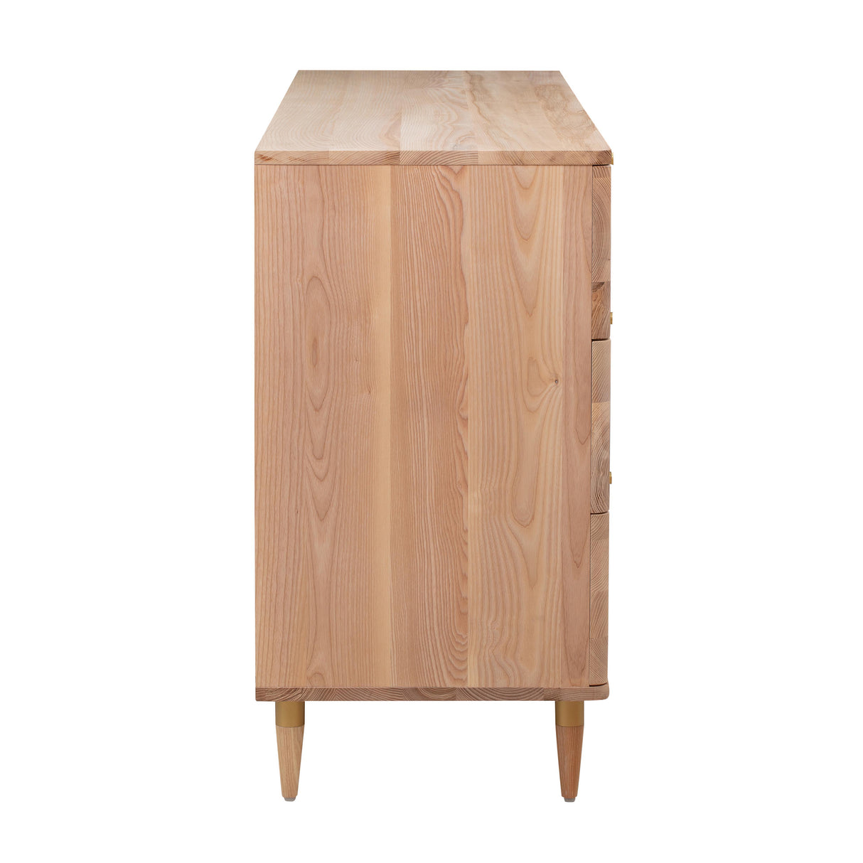 Carmen 63" Natural Ash and Cane 6-Drawer Dresser