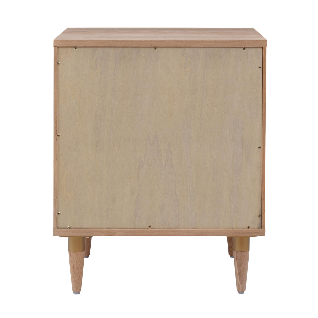 Carmen 19" Natural Ash and Cane 2-Drawer Nightstand