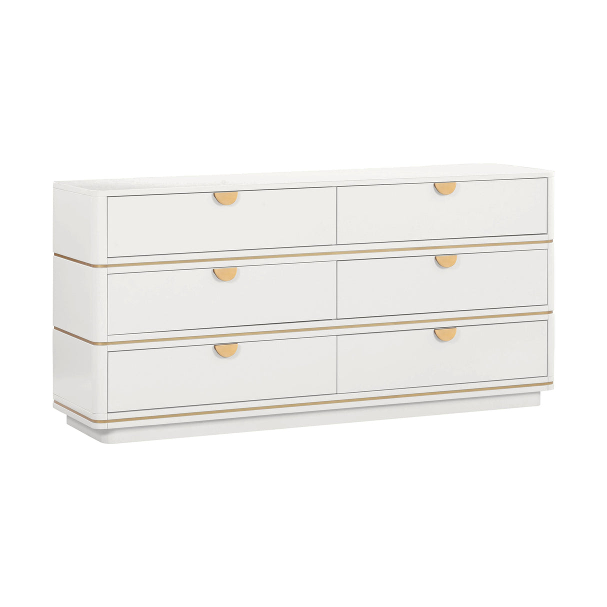 Julieta 62" Acacia Wood 6-Drawer Dresser
