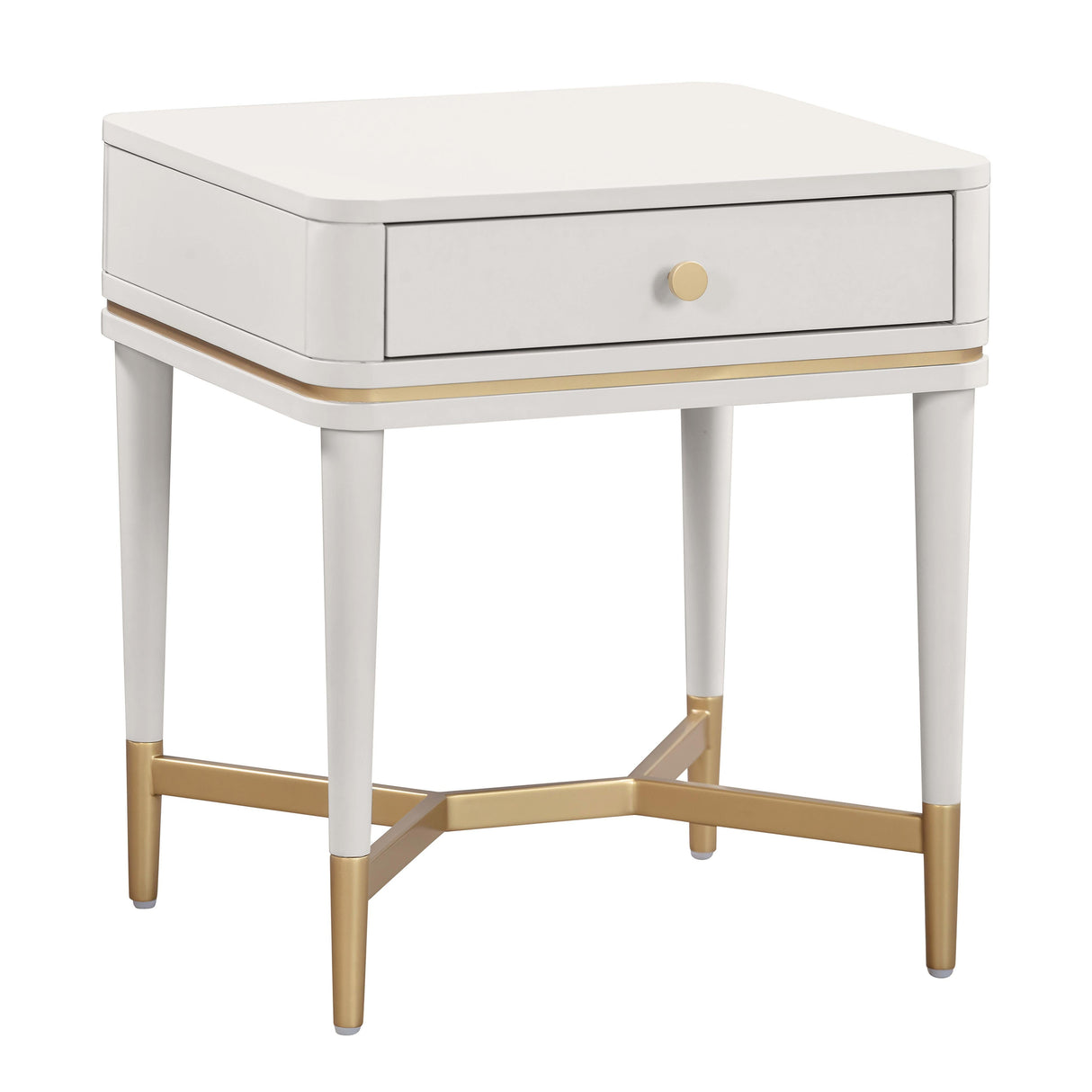 Julieta 19" Acacia Wood Nightstand With Drawer