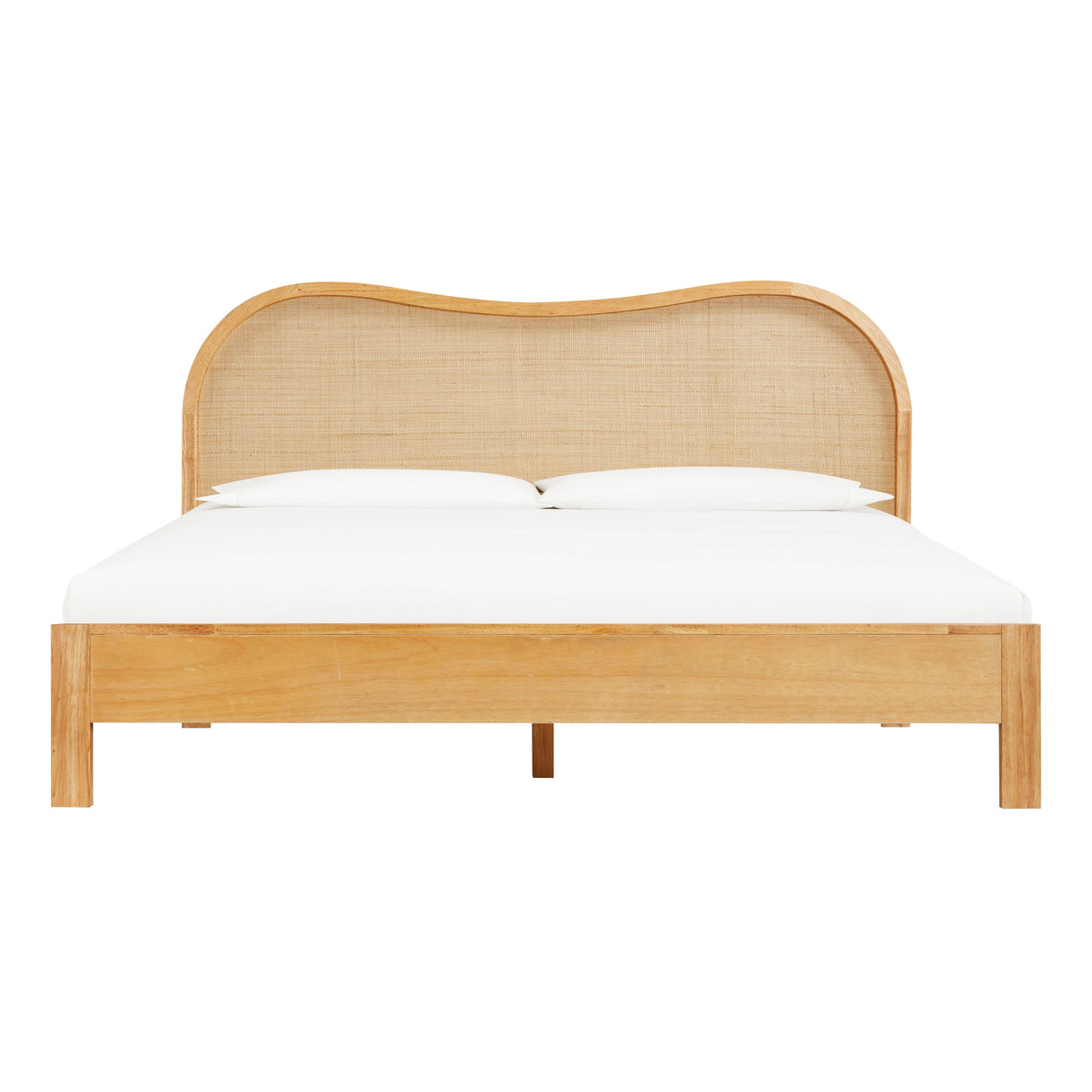 Grappa Natural Wood & Raffia Bed
