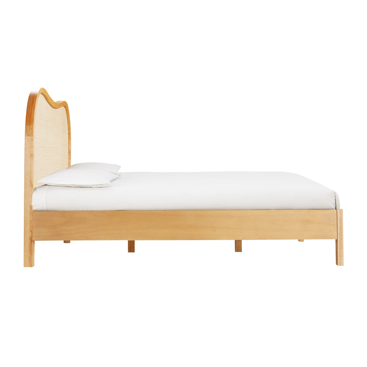Grappa Natural Wood & Raffia Bed