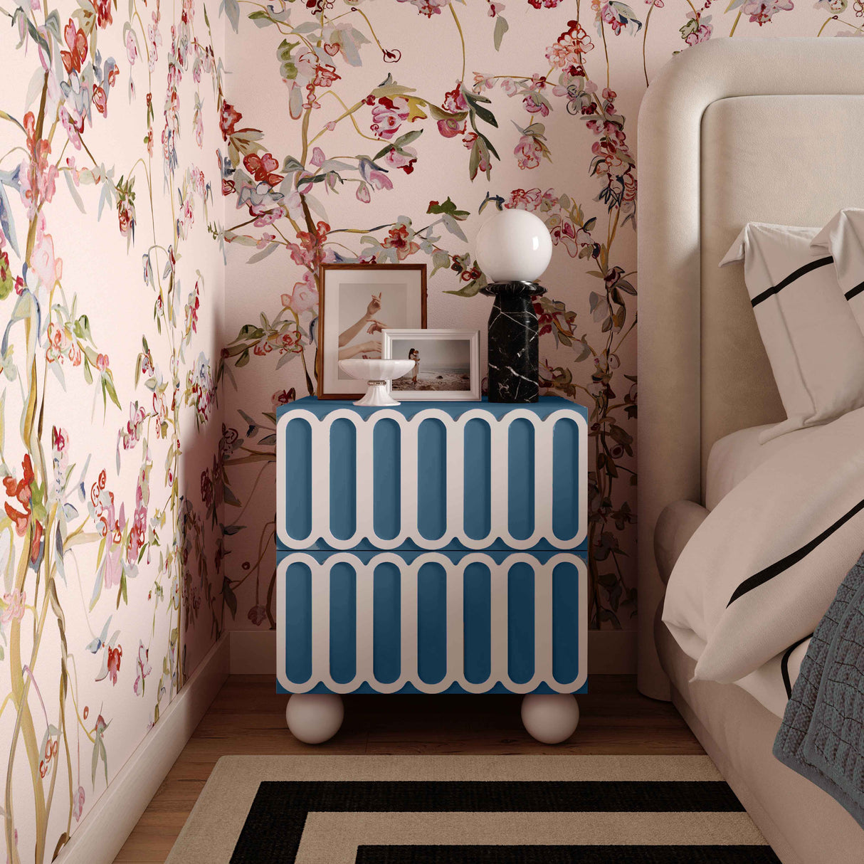 Tori 23" Motif 2-Drawer Nightstand