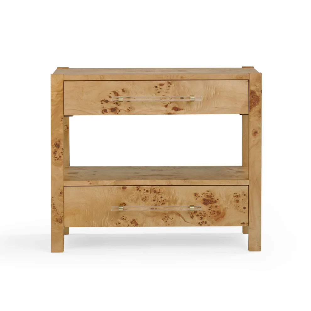 Brandyss Natural Burl Nightstand