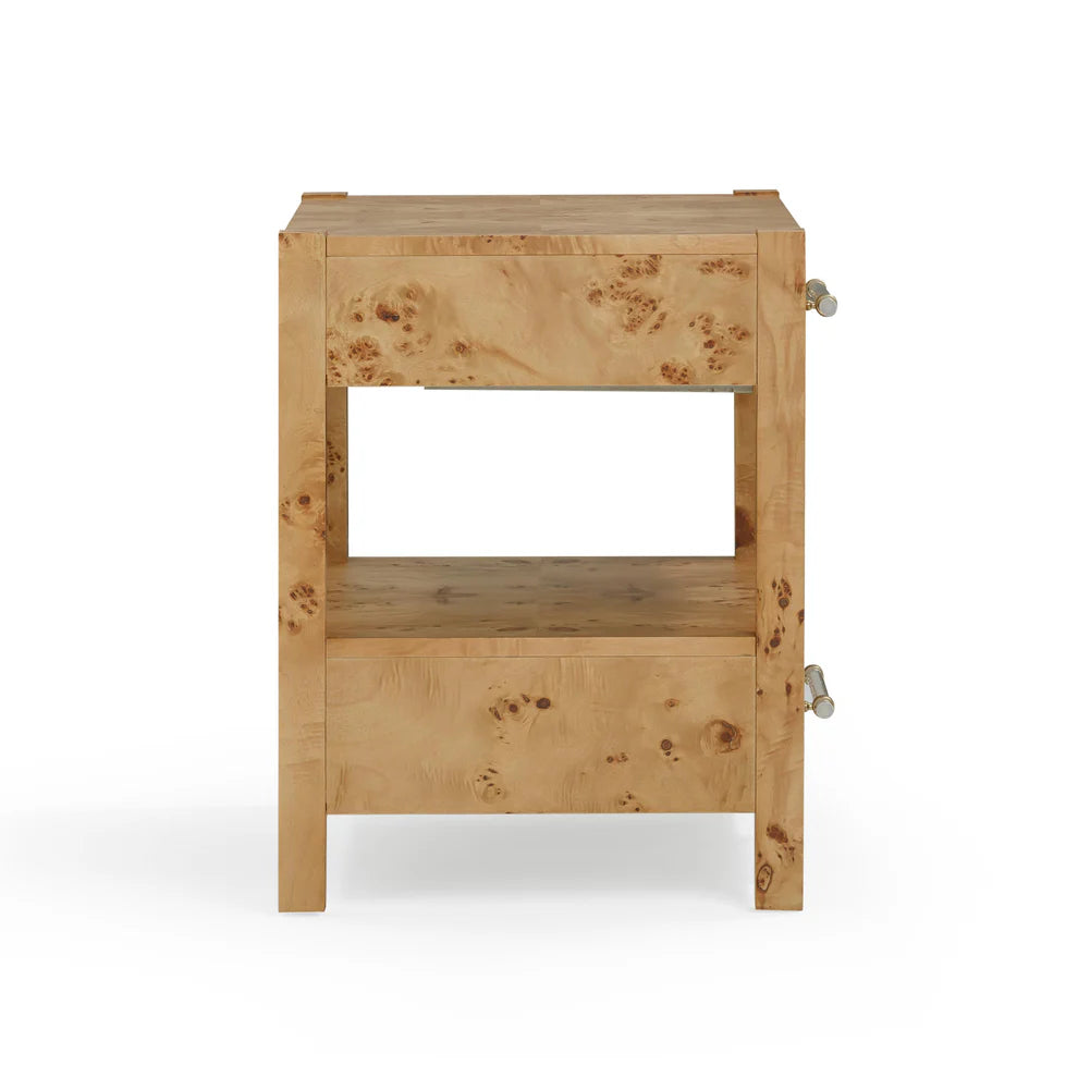 Brandyss Natural Burl Nightstand