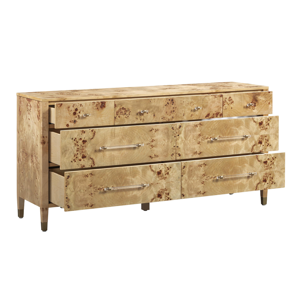 Brandyss 62" Burl 7-Drawer Dresser - View 4