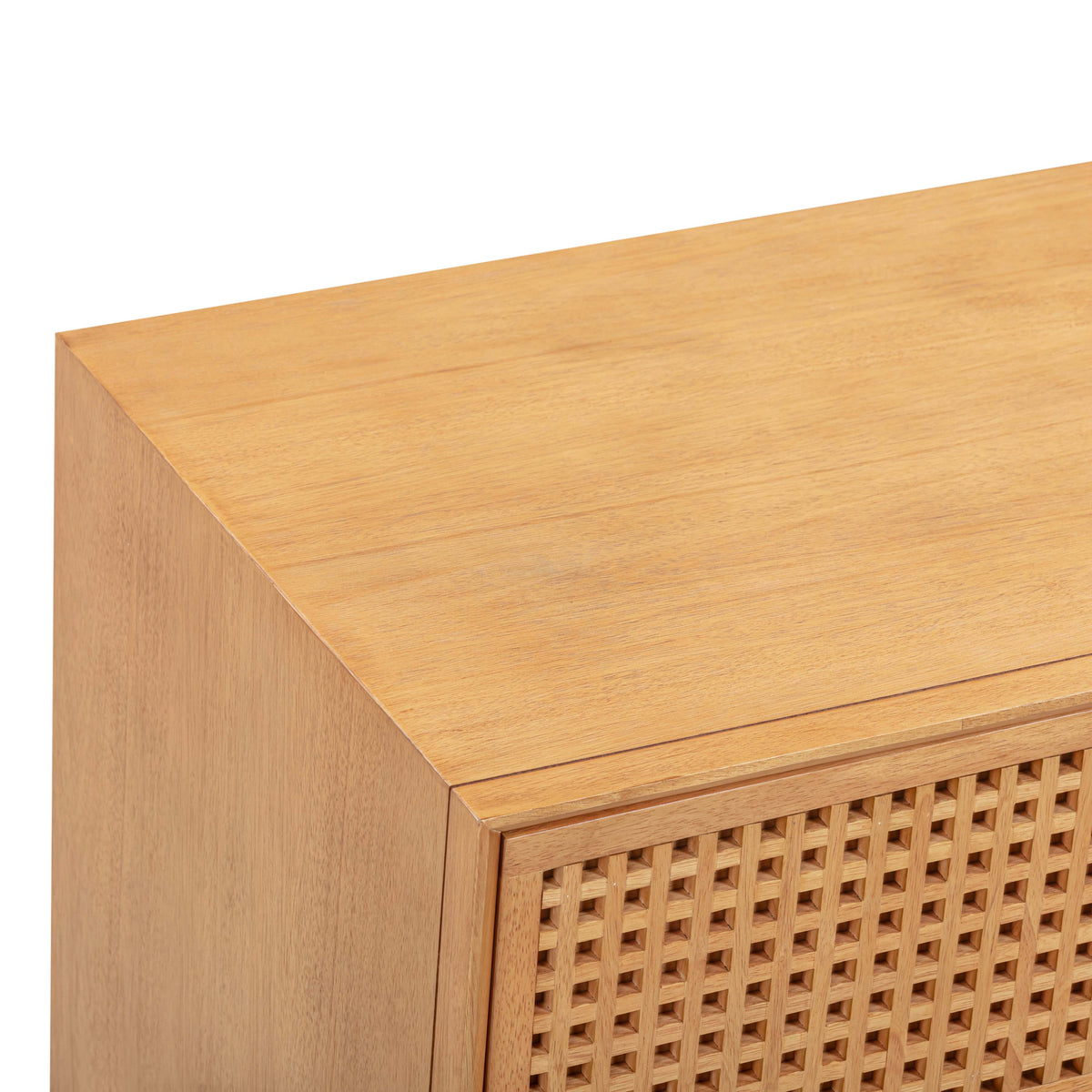 Miles 62" Natural Wood 6-Drawer Dresser - View 8