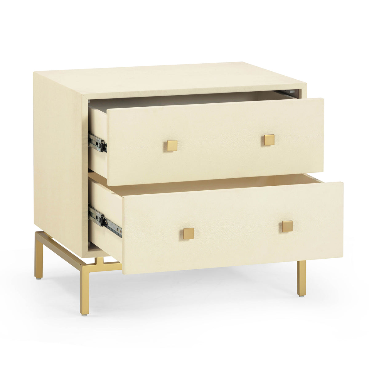 Pesce 25" Faux Shagreen 2-Drawer Nightstand - View 4