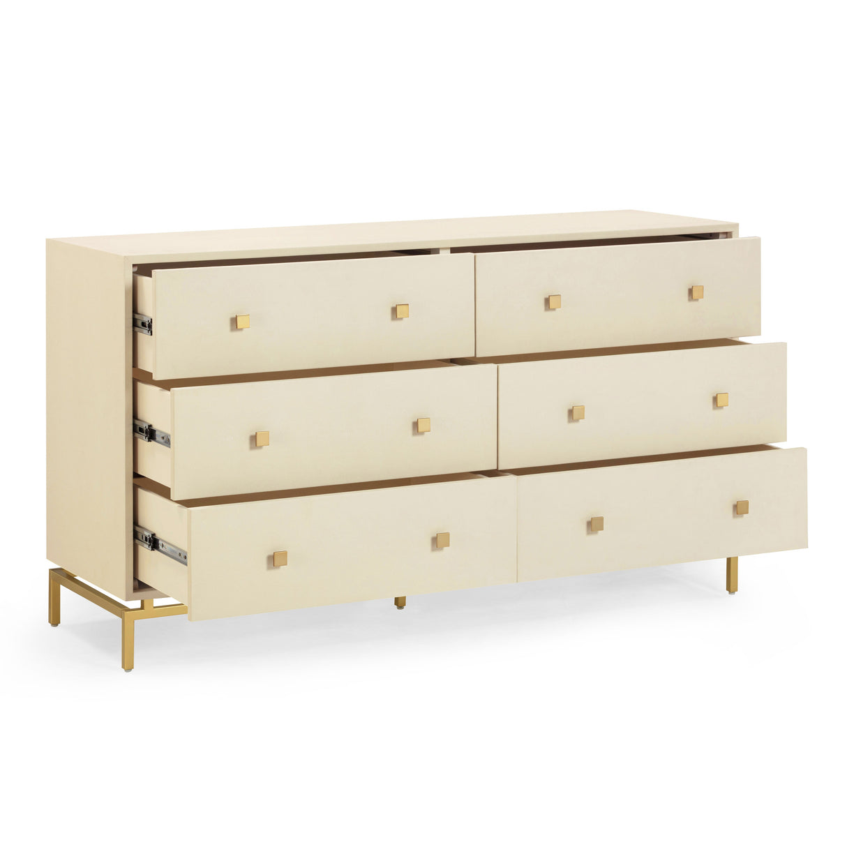Pesce 57" Shagreen 6 Drawer Dresser