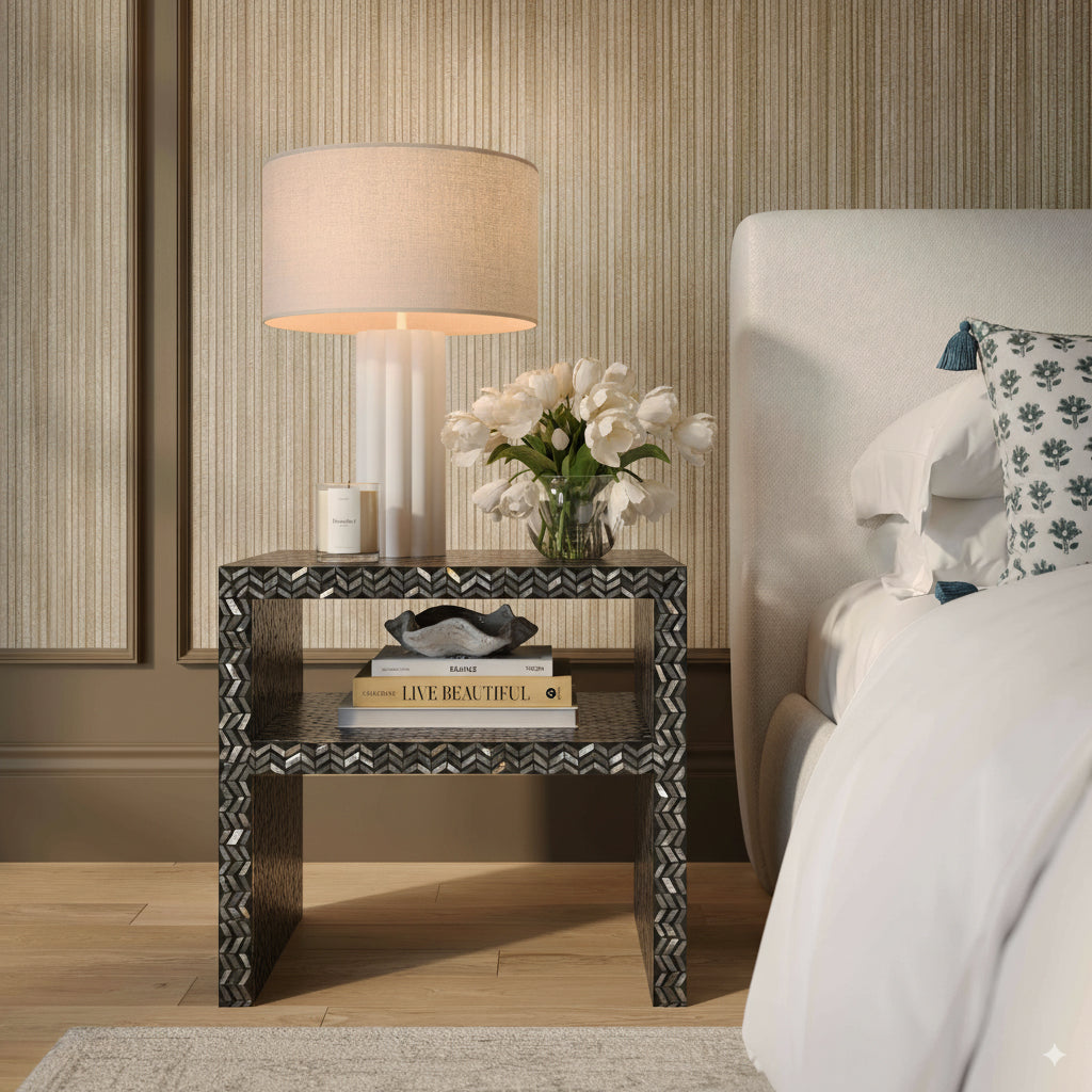 Derry 22" Capiz Shell Nightstand - View 27